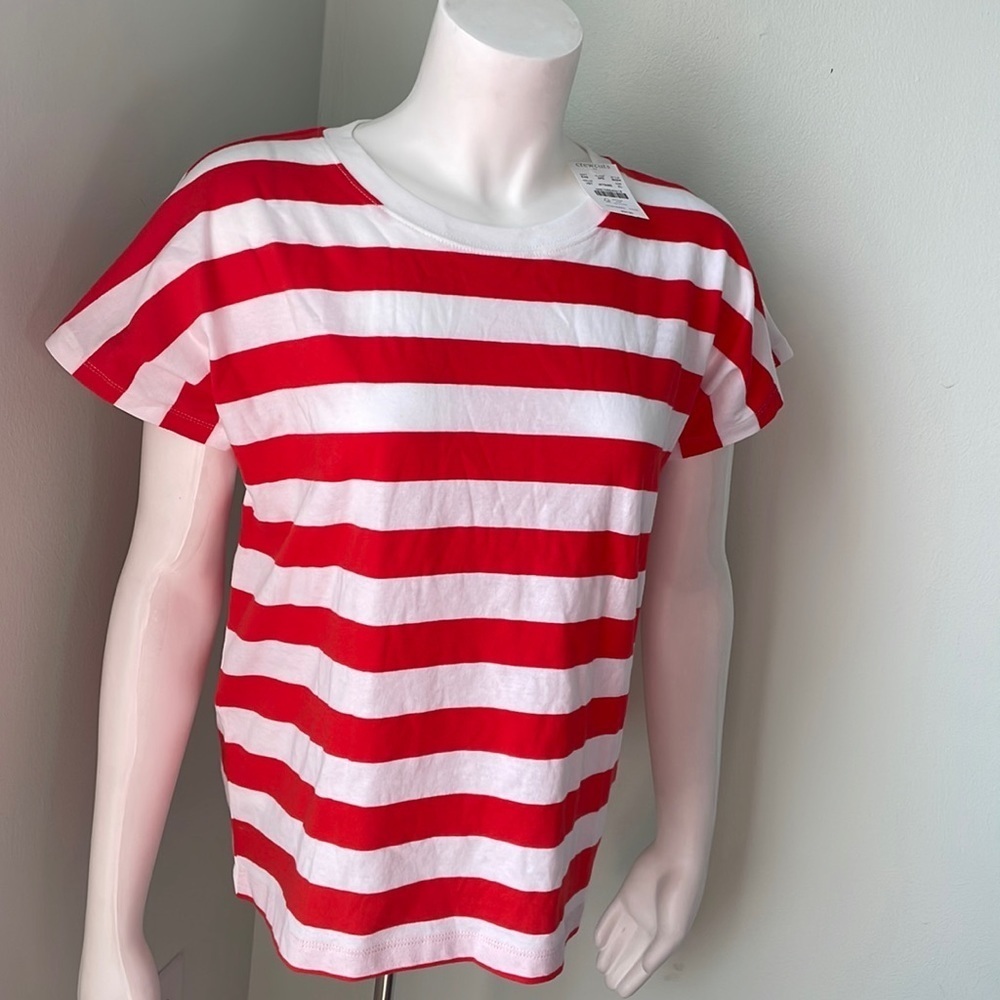 Crewcuts red white striped t-shirt NEW